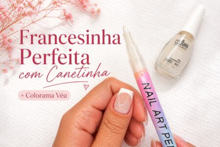 Francesinha com canetinha e esmaltação impecável para um acabamento delicado