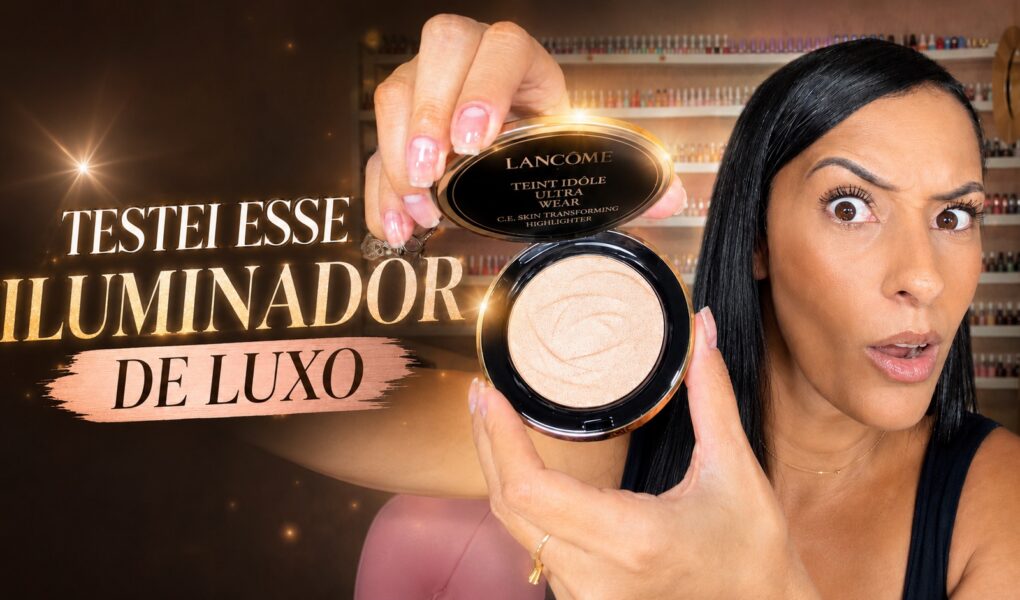 Iluminador facial Lancôme: glow espelhado e textura aveludada