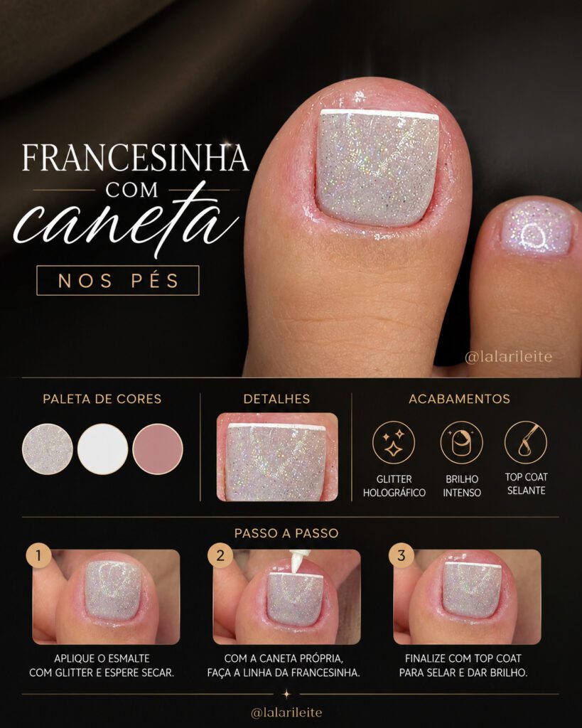 Francesinha com caneta nos pés