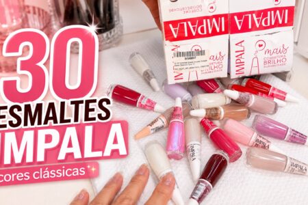 Kit de 30 esmaltes Impala: cores clássicas para variar o esmalteiro