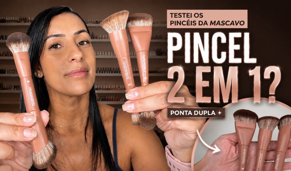 Pincéis de maquiagem duplos Mascavo: uma compra prática para o dia a dia