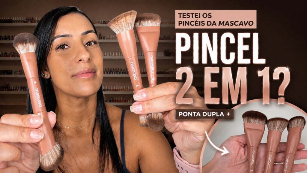 Pincéis de maquiagem duplos Mascavo: uma compra prática para o dia a dia