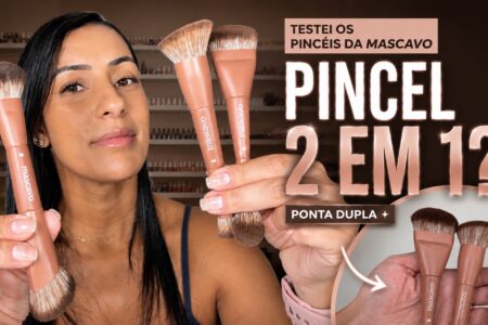 Pincéis de maquiagem duplos Mascavo: uma compra prática para o dia a dia