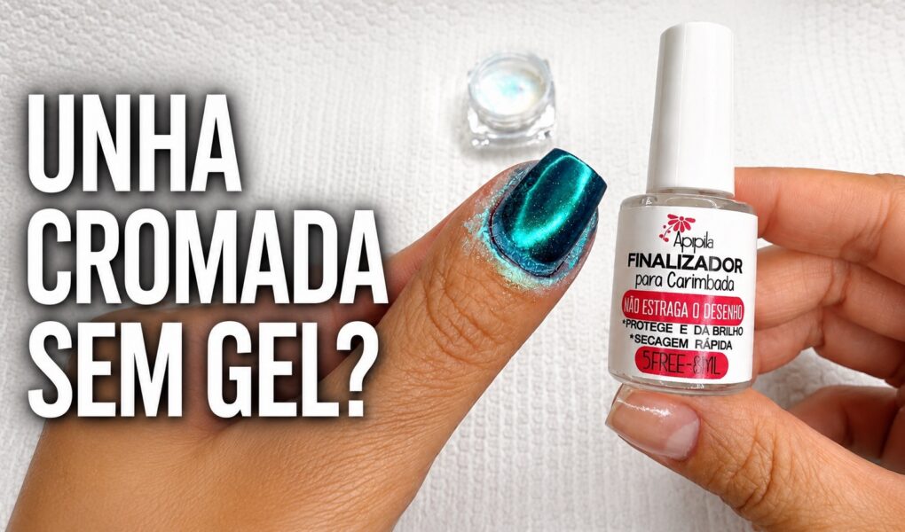 Como fazer unha cromada sem esmalte em gel