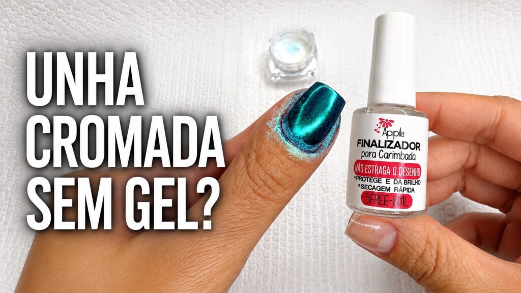 Como fazer unha cromada sem esmalte em gel