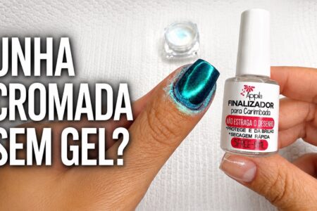 Como fazer unha cromada sem esmalte em gel