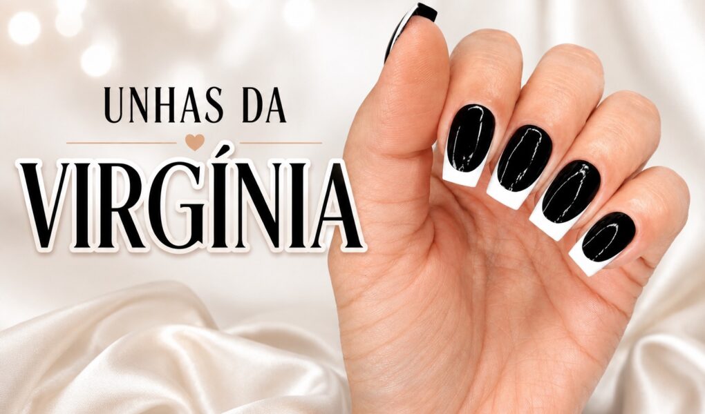 Unhas da Virgínia: a esmaltação preta com francesinha branca que entrou na tendência