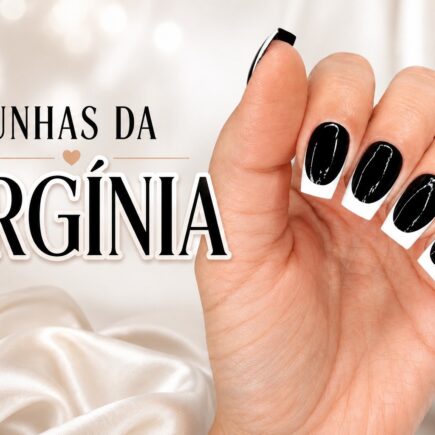 Unhas da Virgínia: a esmaltação preta com francesinha branca que entrou na tendência