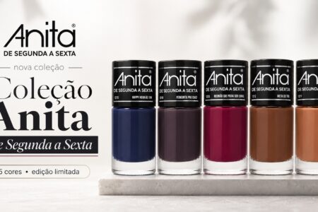 Coleção Anita De Segunda a Sexta com cinco esmaltes em edição limitada