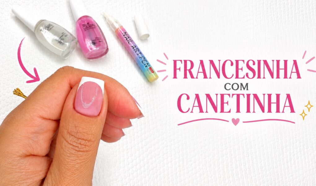 Francesinha com canetinha: esmaltação com efeito de gel e acabamento delicado