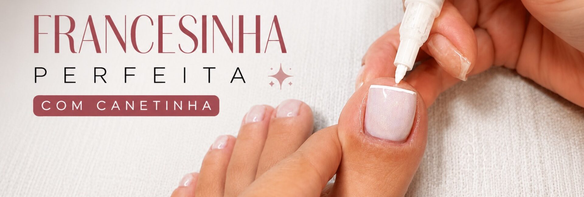 Francesinha com canetinha nas unhas dos pés: ideia clássica com acabamento delicado