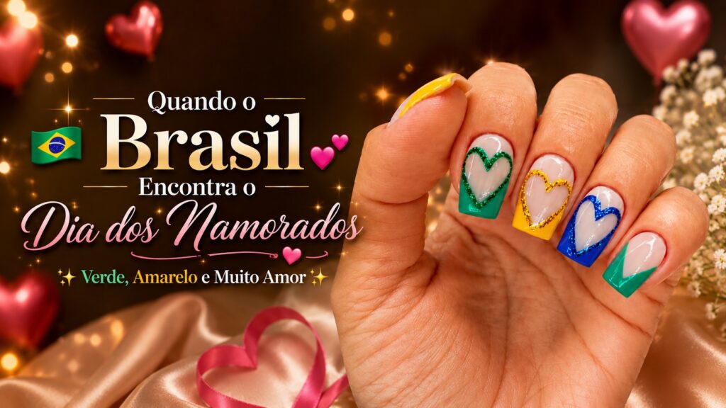 Francesinha gravata com coração e glitter para o Dia dos Namorados