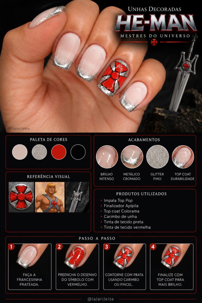 Unhas Decoradas He-Man – Mestres do Universo