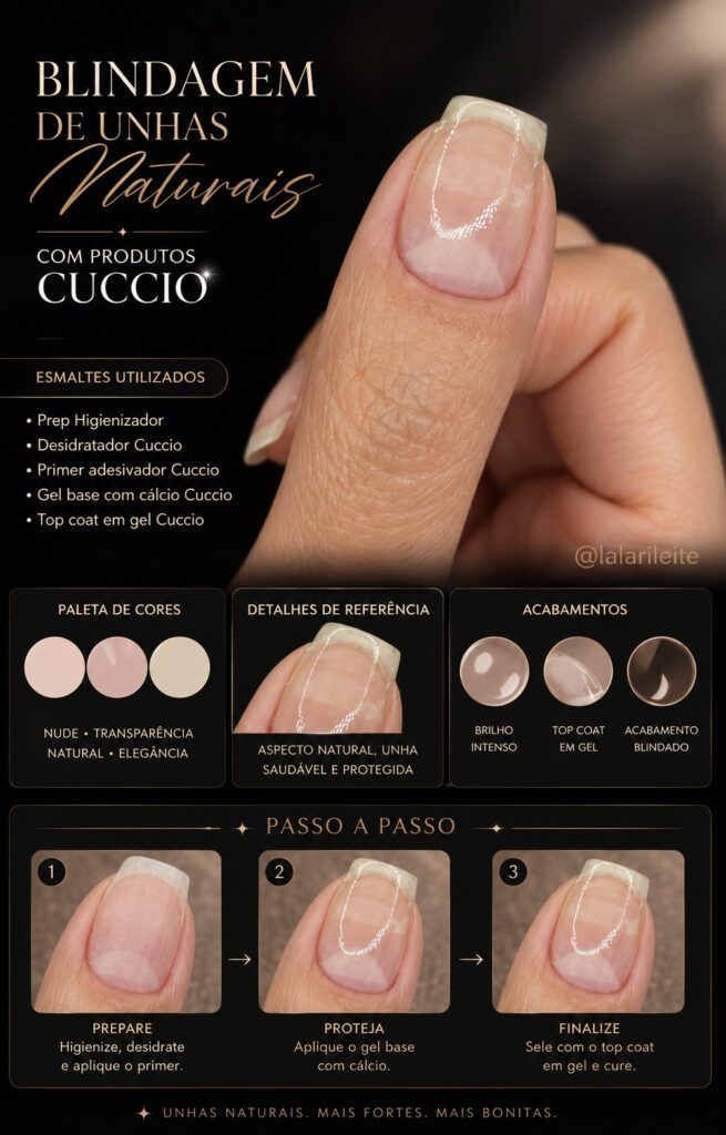 Blindagem de Unhas Naturais com Produtos Cuccio
