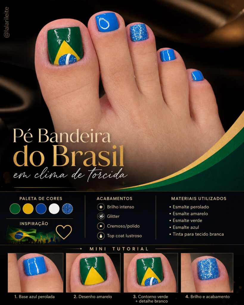 Pé Bandeira do Brasil em clima de torcida