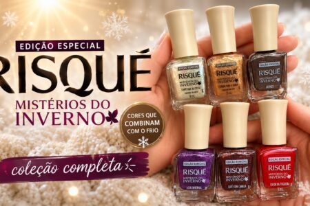 Coleção Risqué Mistérios do Inverno: tons metálicos e efeito de cobertura