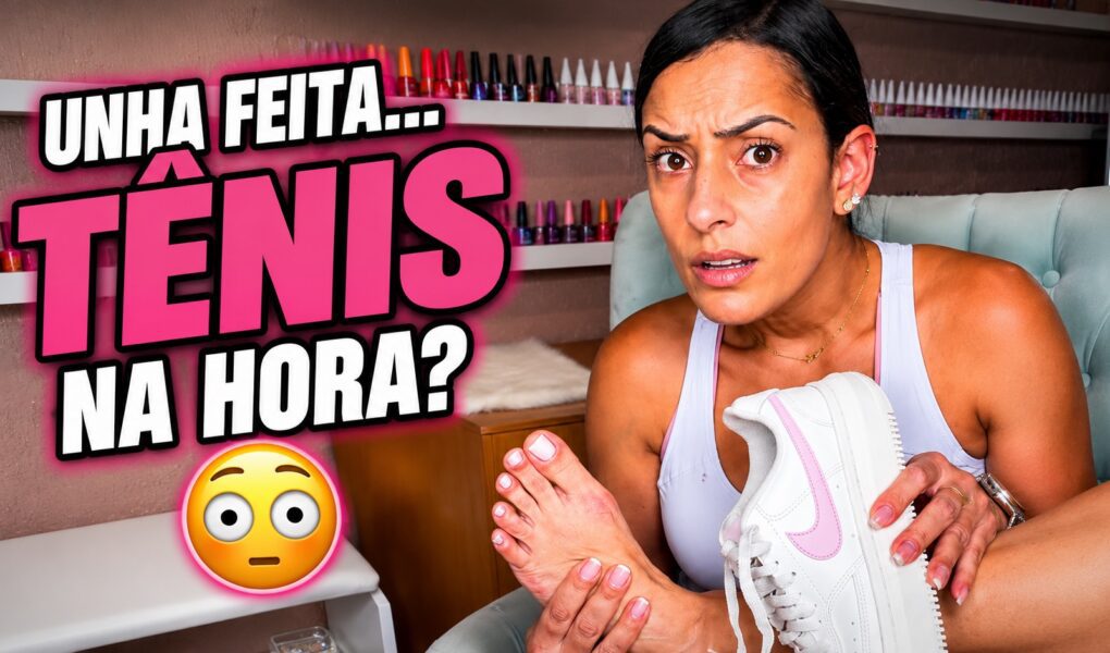 Esmaltação em gel no pé para quem precisa calçar tênis