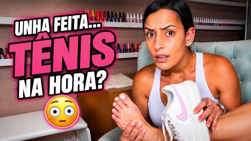 Esmaltação em gel no pé para quem precisa calçar tênis
