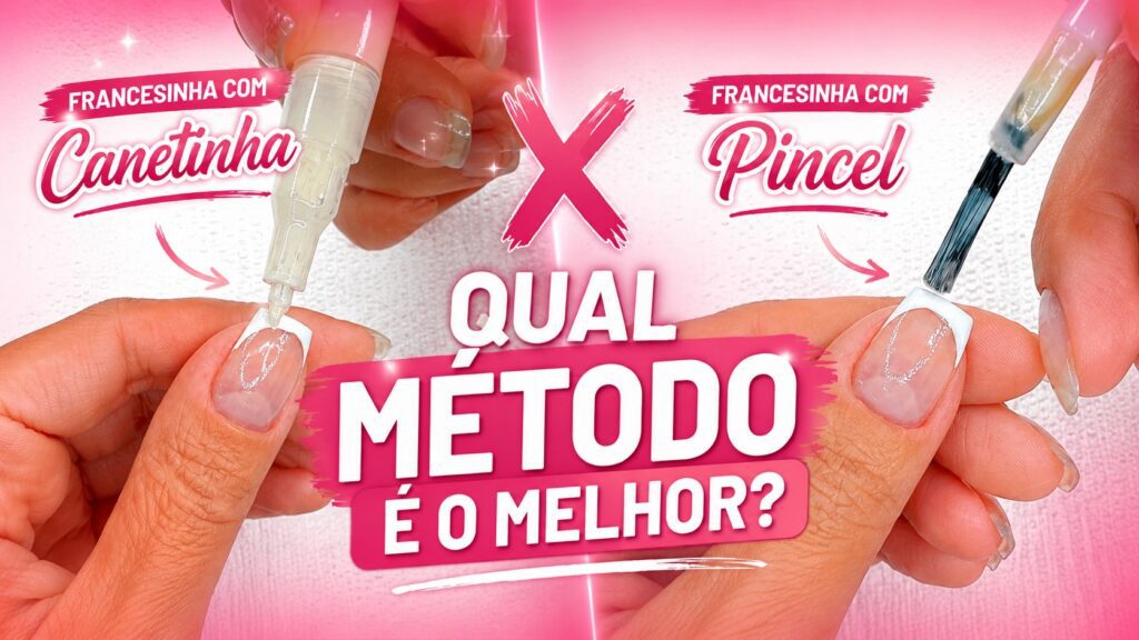 Francesinha com canetinha ou pincel de esmalte: qual você prefere?
