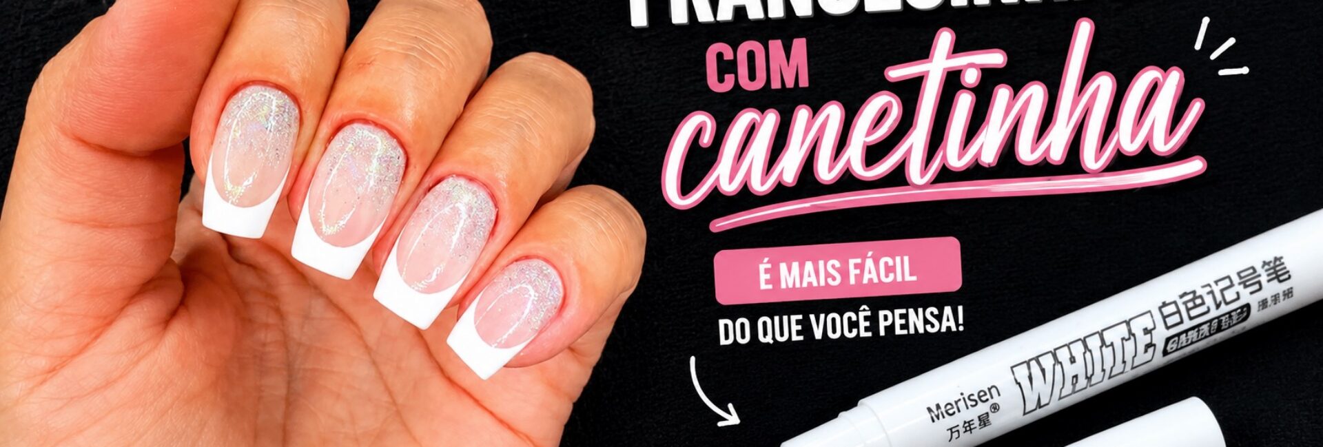 Francesinha perfeita com canetinha e tinta acrílica branca