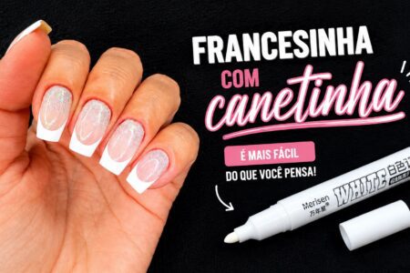 Francesinha perfeita com canetinha e tinta acrílica branca
