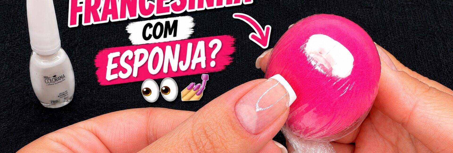 Francesinha sem carimbo: truque com esponja de maquiagem e plástico filme