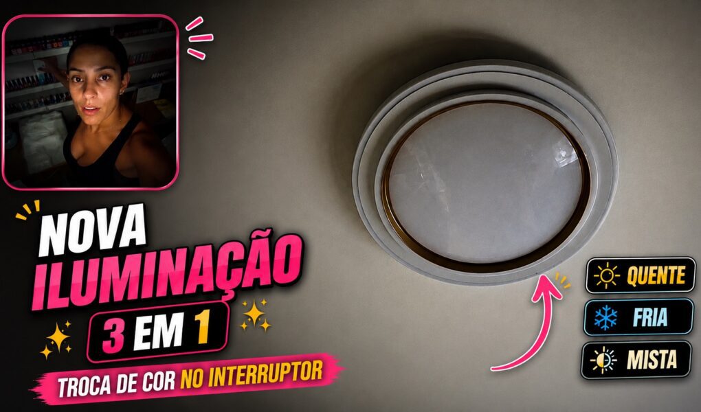 Iluminação nova para gravar vídeos de unhas: antes e depois