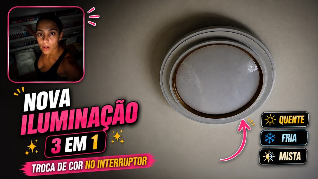 Iluminação nova para gravar vídeos de unhas: antes e depois