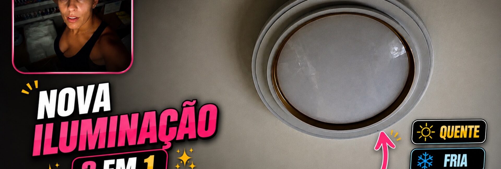 Iluminação nova para gravar vídeos de unhas: antes e depois
