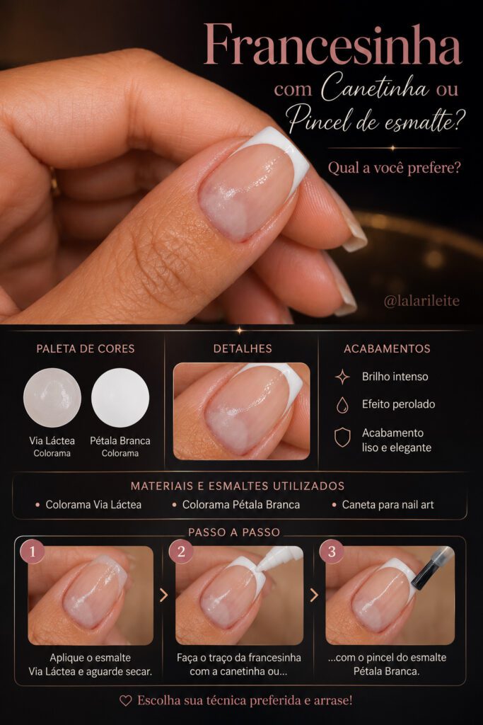 Francesinha com Canetinha ou Pincel de Esmalte? Qual a você prefere?