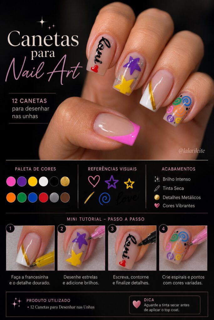 Canetas para Nail Art: criatividade e precisão em cada traço