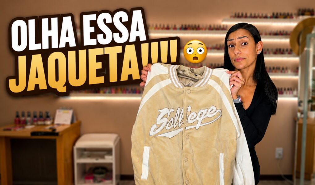 Jaqueta college bege com creme: o achadinho quentinho e perfeito para looks de frio
