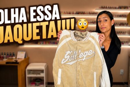 Jaqueta college bege com creme: o achadinho quentinho e perfeito para looks de frio