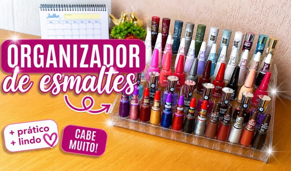 Organizando os esmaltes: como cabem muitos vidrinhos em um organizador acrílico