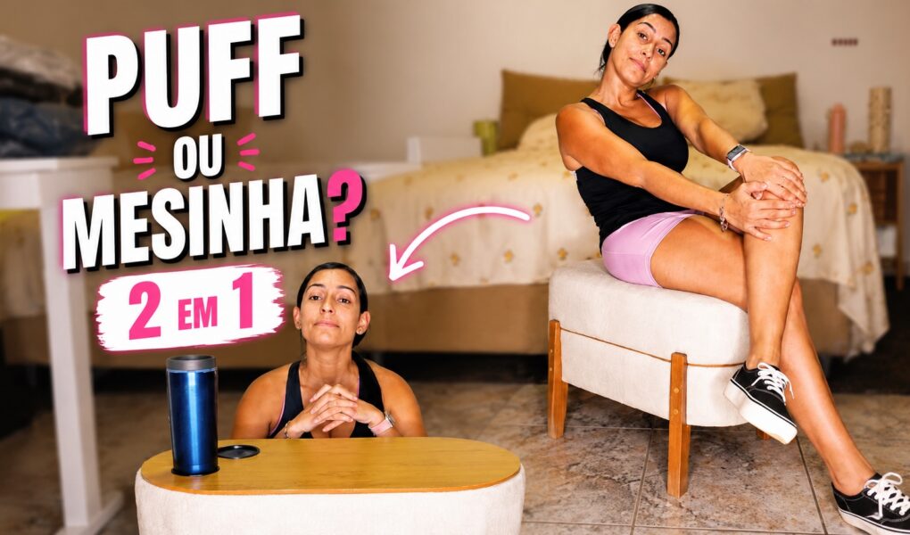 Puff mesinha 2 em 1: um modelo prático e charmoso para o quarto