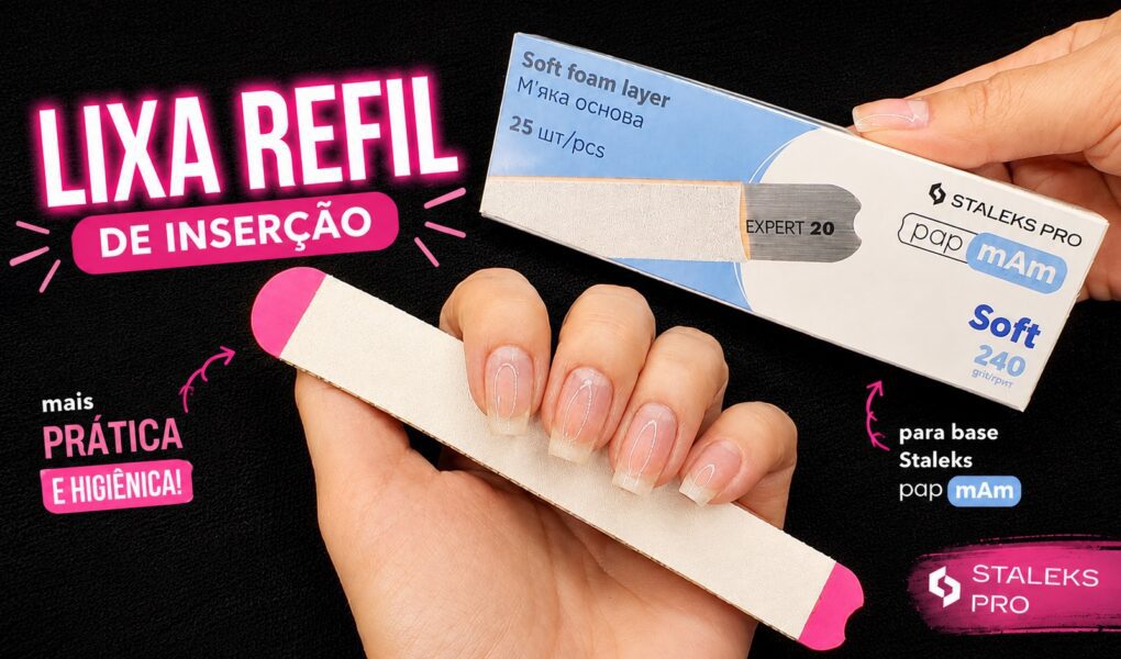 Refil de lixa Staleks Pro papmAm Soft: praticidade e higiene para cuidar das unhas