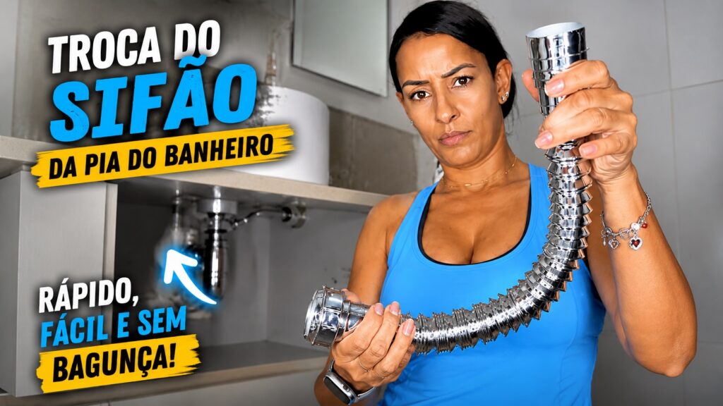 Pinga-pinga no banheiro: troca do sifão da pia