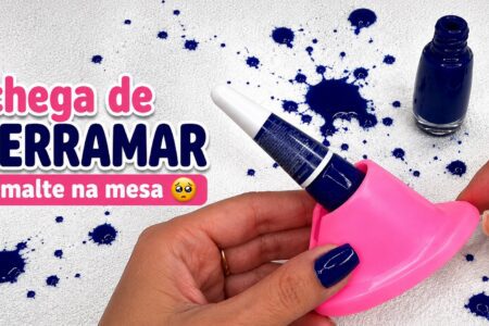 Suporte para esmalte de silicone: como evitar derramar esmalte na mesa