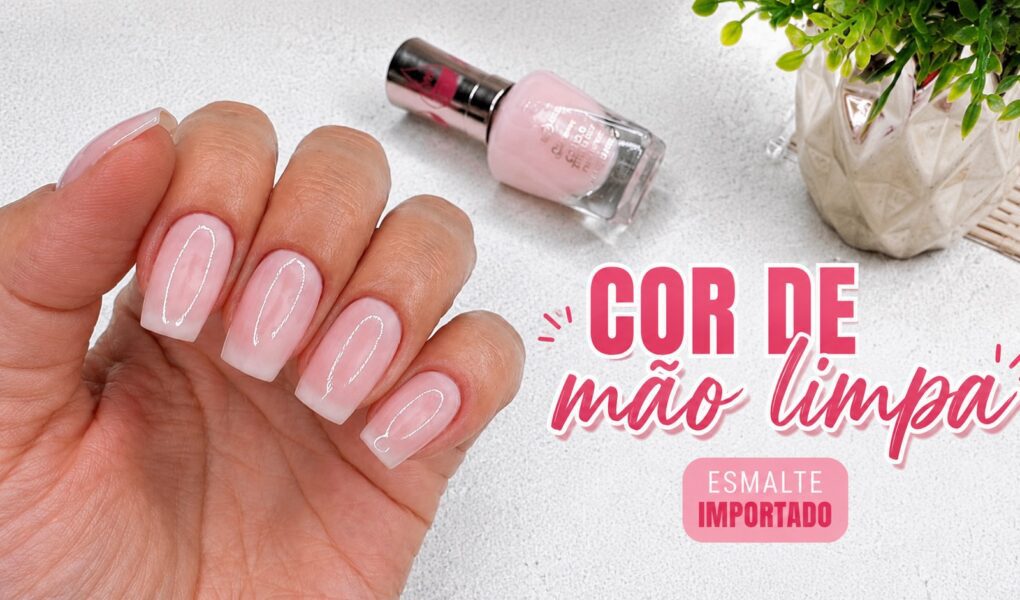 Unha cor de mão limpa com esmalte Sally Hansen: delicadeza e elegância