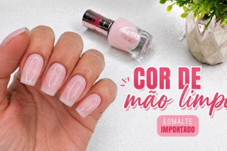 Unha cor de mão limpa com esmalte Sally Hansen: delicadeza e elegância