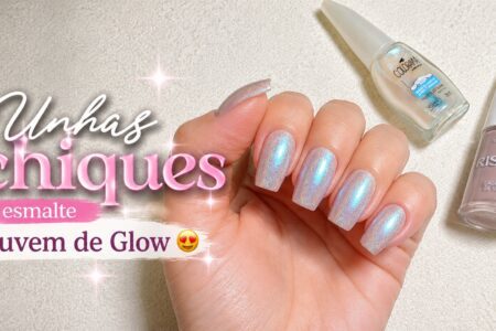 Unhas chiques com Nuvem de Glow e Risqué Lágrimas de Vênus