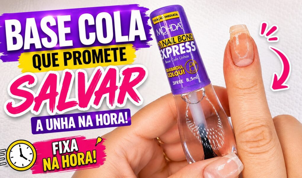 Base cola para unha quebrada: o teste com Nail Bond Express da Moda