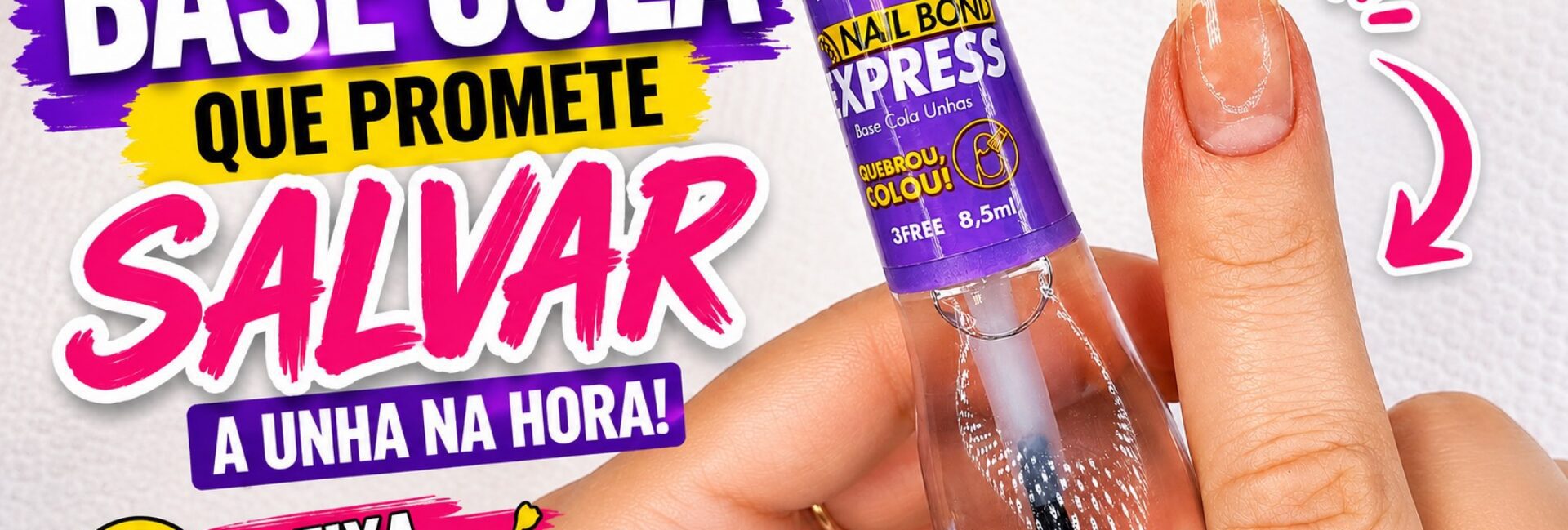 Base cola para unha quebrada: o teste com Nail Bond Express da Moda