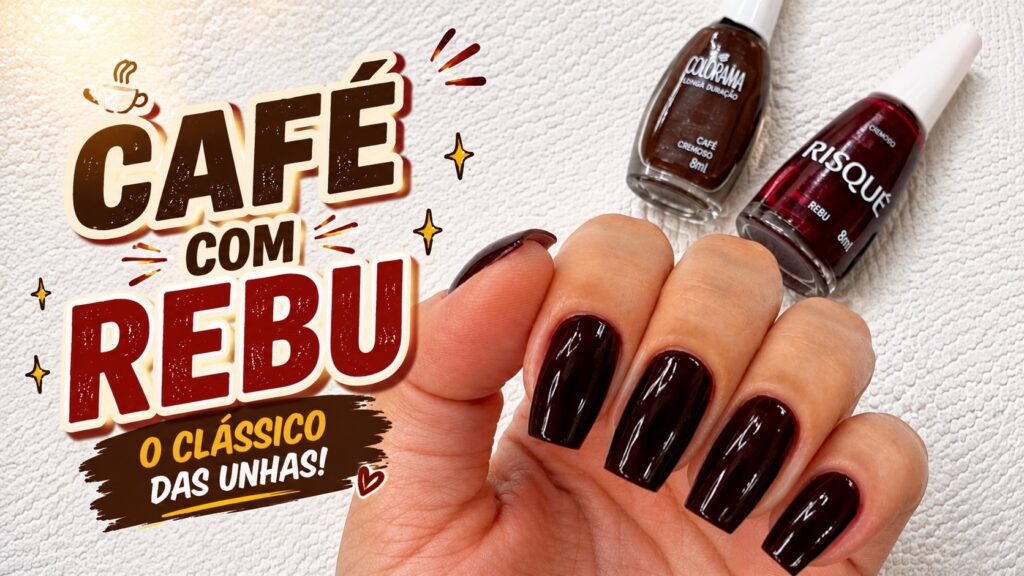 Café com Rebu: a esmaltação clássica com tons escuros e elegantes