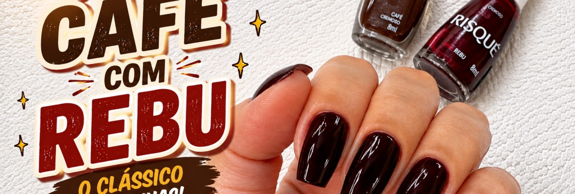 Café com Rebu: a esmaltação clássica com tons escuros e elegantes