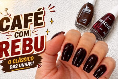 Café com Rebu: a esmaltação clássica com tons escuros e elegantes