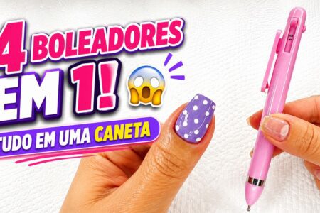 Caneta boleadora 4 em 1: praticidade para decorar e limpar as unhas