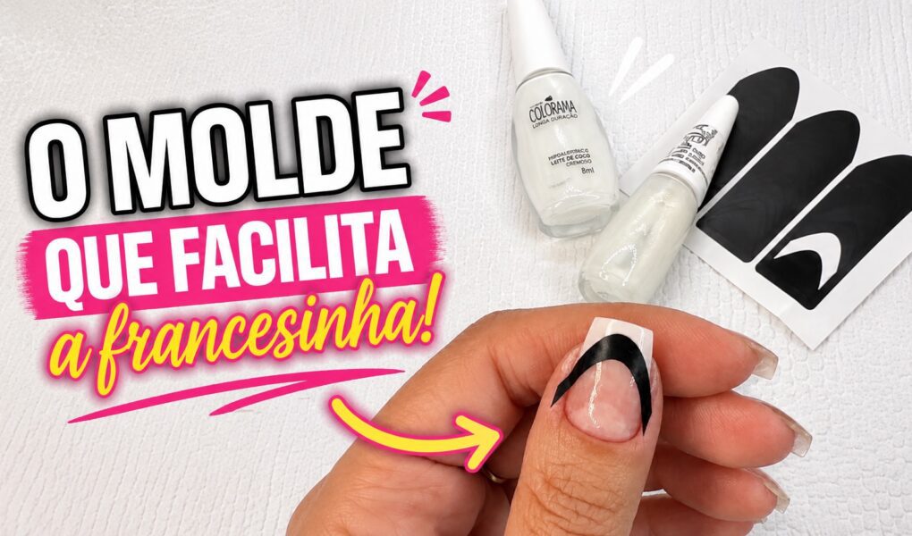 Francesinha nas unhas com molde: jeito fácil de fazer