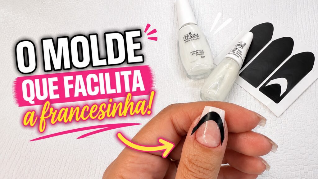 Francesinha nas unhas com molde: jeito fácil de fazer