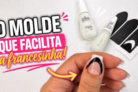 Francesinha nas unhas com molde: jeito fácil de fazer